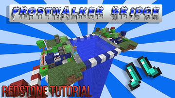 Frostwalker Bridge: Redstone Tutorial - Minecraft 1.9+ [Retractable Bridge]