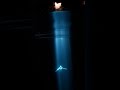 Diving under cenote lightbeam