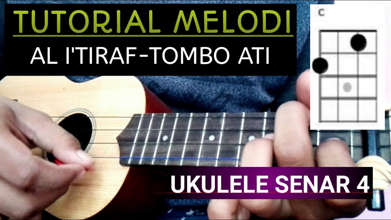 Tutorial belajar melodi (Al i'tiraf-Tombo ati) ukulele