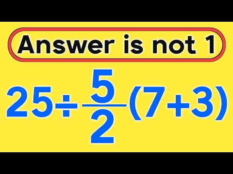25÷5/2(7+3) = ❓ / Is your math brain ready for this challenge / PEMDAS rules question 