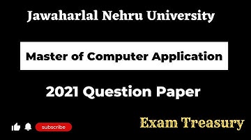 JNU Master of Computer Application (MCA) Question Paper 2021