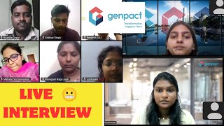 Genpact interview Live #interview