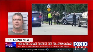 High-speed chase suspect dies following crash