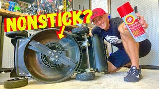 WILL FLUID FILM STOP GRASS CLUMPING ON YOUR MOWER DECK? (Tested Results)