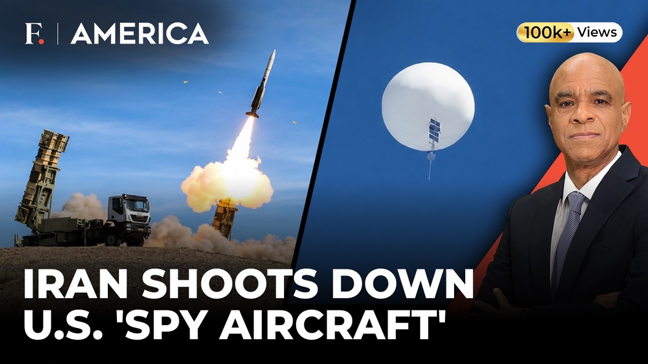 US Spy Aircraft Erupts into Flames ON CAM; Iran Flaunts Air-to-Surface Missile | Firstpost America thumbnail