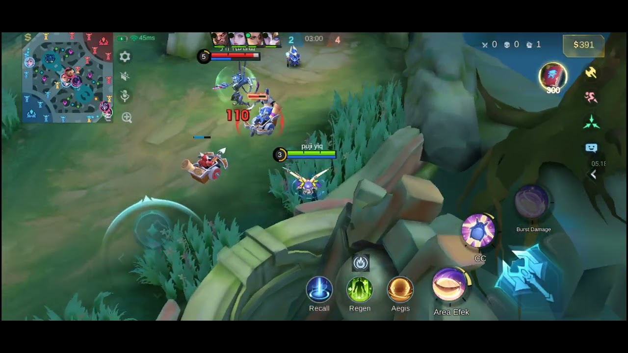 NANA,LESLEY,OBSIDIA,BALMOND,MIYA VS ZHASK,GLOO,AULUS,BRODY,CLINT KITA KALAH 