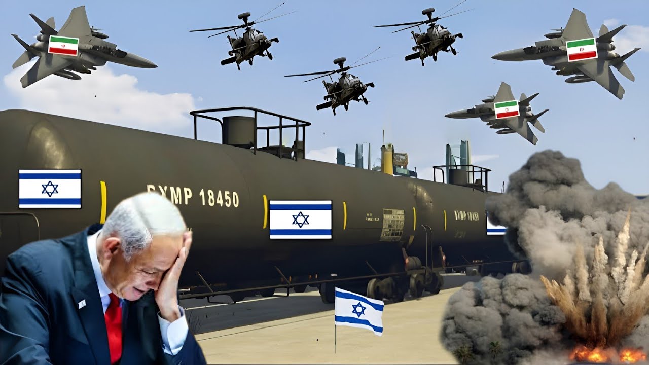 Israeli Military Oil supply Convoy Destroyed by Irani Fighter jets, Drones &War Helicopter in GTA-V 
