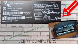 how to open back cover in hp all in one pc 20 c406il