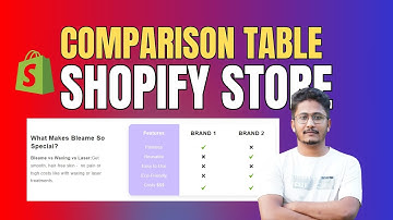 Shopify Comparison Table Without App || like shrine theme and bleame