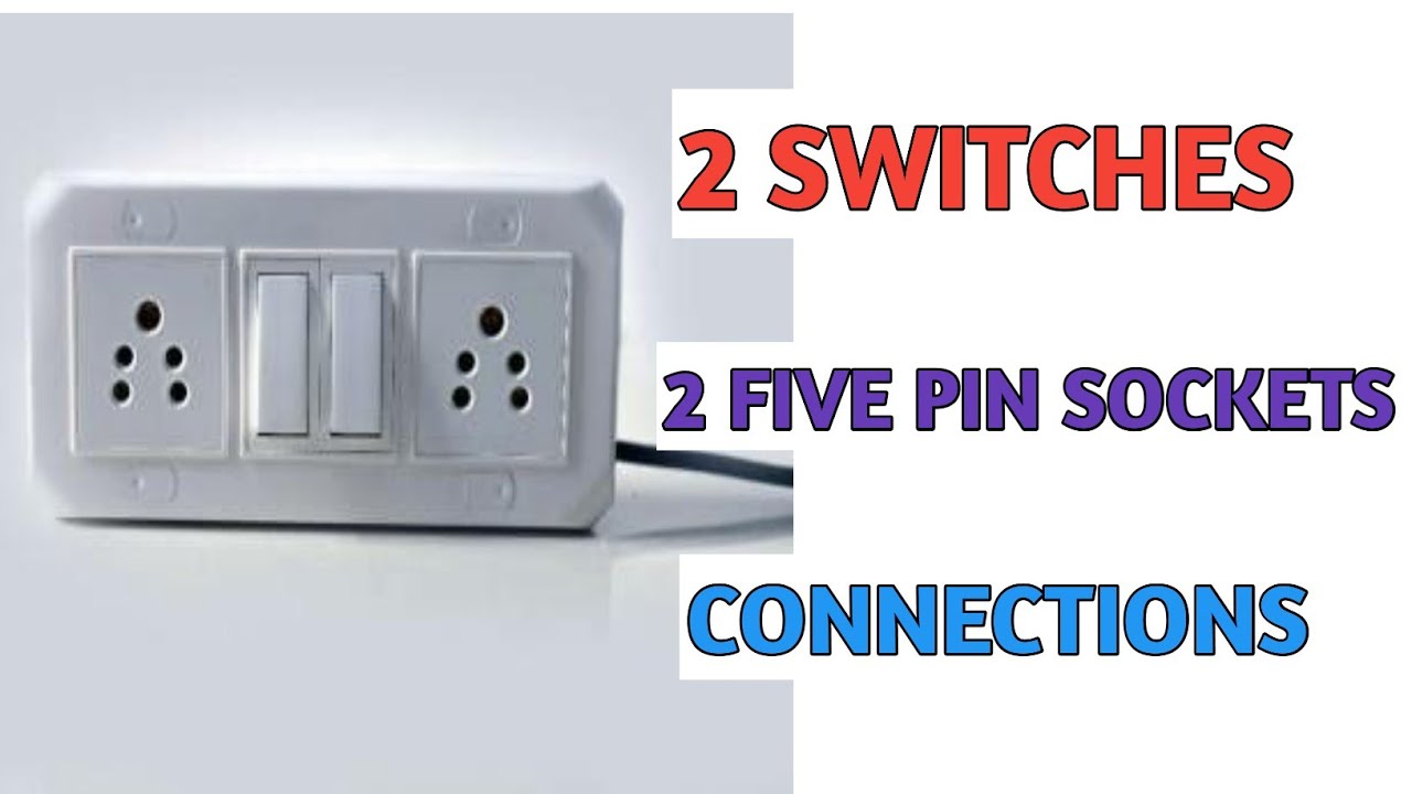 How to connect 2 switch 2 Five pin plug & Switch Fitting Work.. 