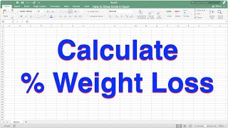 How to Calculate Weight Loss Percentage in Excel screenshot 3