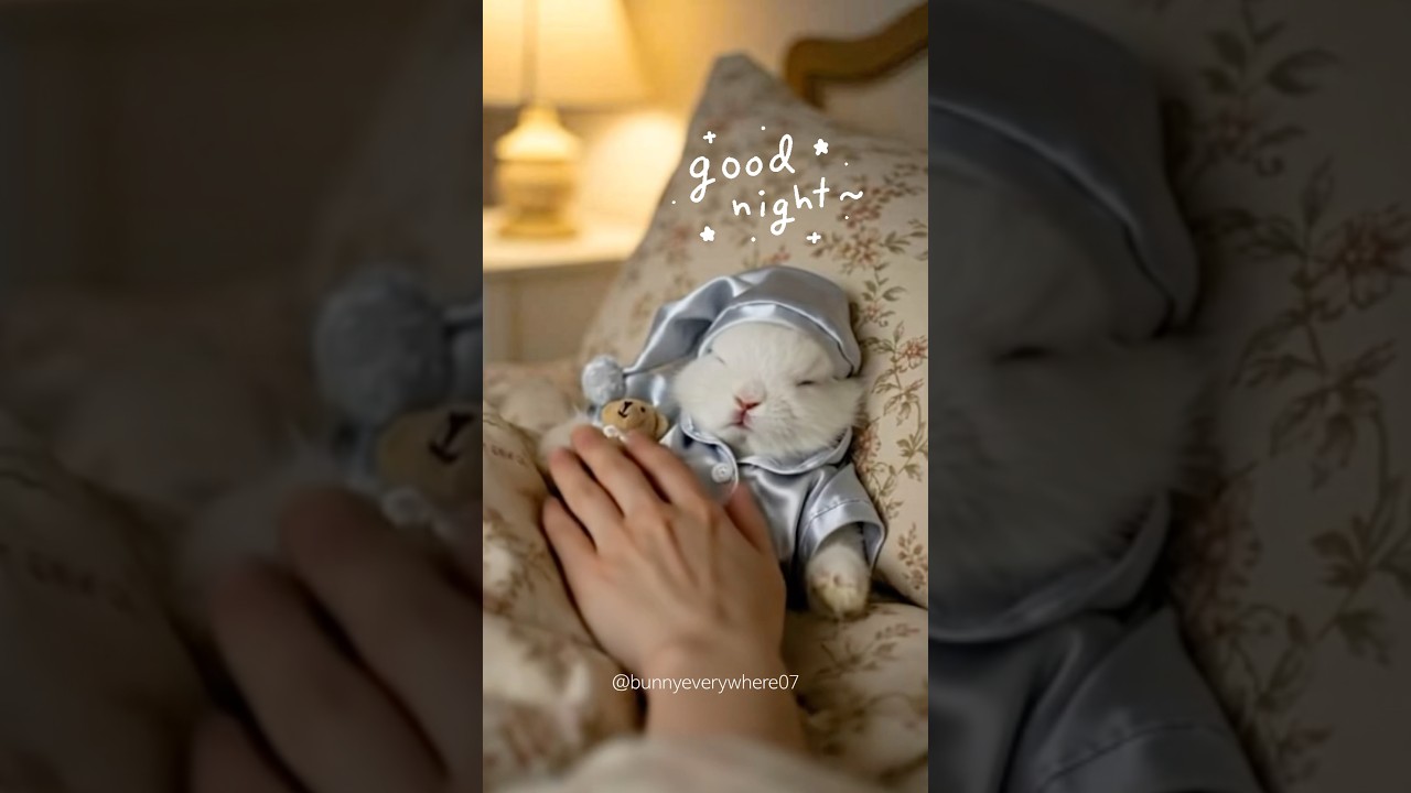 Baby rabbit Minky wants to sleep with me😴 