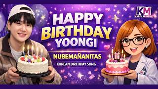 🟥🔴🟩⬛️🟨 Happy Birthday SUGA 😺 (BTS) 🎂🎶 Nubemañanitas + Korean Birthday Song | KDLST 🩷💜🩵✨ @BTS