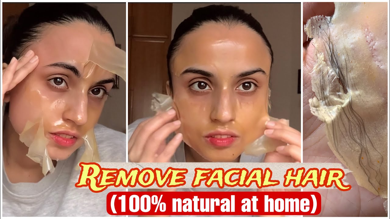 How to remove facial hair naturally at HomeFacial hair remove karne ka tarika YouTube