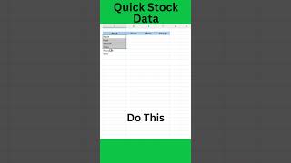 Excel Tip: Automate Stock Data #excelshortcuts #spreadsheet #exceltutorial #financetips #exceltricks