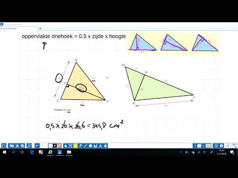 Oppervlakte berekenen driehoek