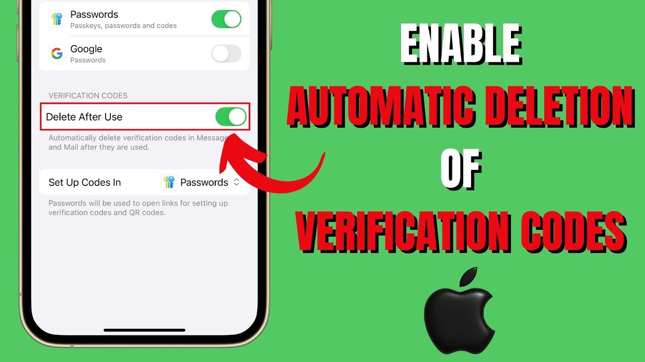 HOW TO ENABLE AUTOMATIC DELETION OF VERIFICATION CODES ON IPHONE? - YouTube