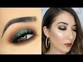 Brown and Green Halo Smokey Eye Makeup Tutorial