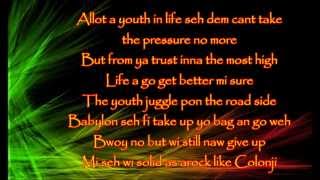 Video thumbnail of "Chronixx-  ain't no giving in (with lyrics :)"