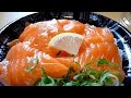 Eating Japanese food Sushi "Kaisen Salmon Donburi" (ASMR)