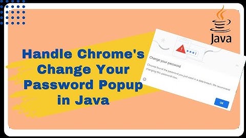 Selenium with Java: Managing Chrome Password Prompts via Preferences | Disable Password Prompt