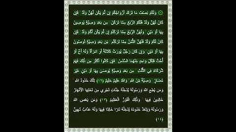 سورة النساء الآية 12 | بصوت الشيخ د.ياسر الدوسري