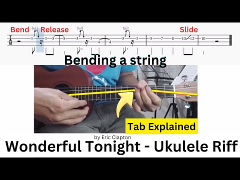 Wonderful Tonight - Eric Clapton - Ukulele Tutorial For The Guitar Riff Teacherbob