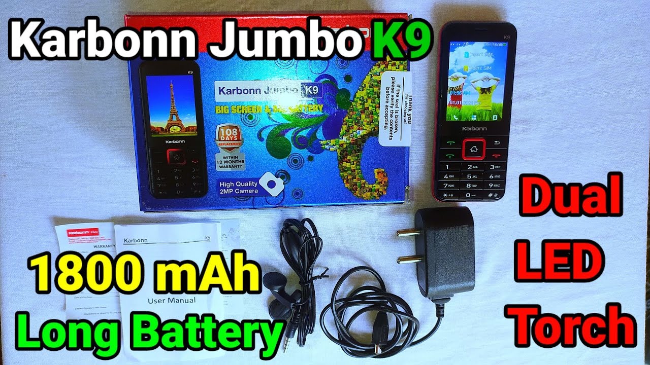 Karbonn Jumbo K9 Unboxing 2023 Best Battery & Features Phone Best