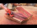 How To Handle A Giant Tree Stump Professionally: The Most Special And Sturdy Table Created Instantly