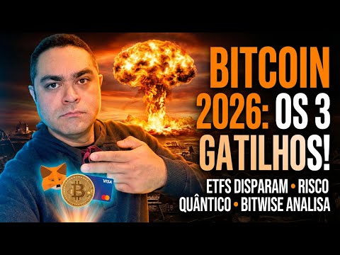 Bitcoin em 2026: os 3 gatilhos da Bitwise + ETFs disparam + risco de “ataque quântico”?