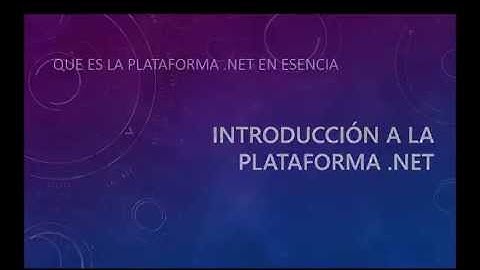 Introducción a la plataforma  net