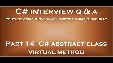 C# abstract class virtual method