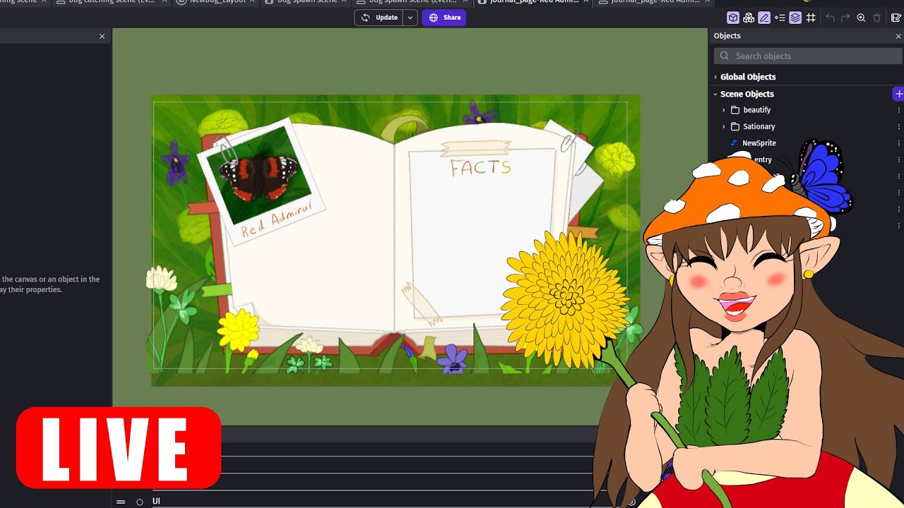 Game Dev Stream - Working on art/programming (Bug Catching Game #2) - # ...