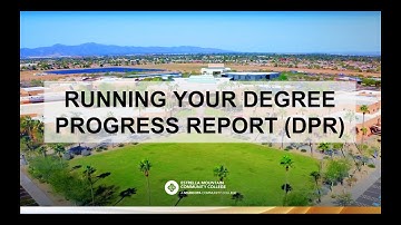 Running a Degree Progress Report - Estrella Mountain Community College Advisement