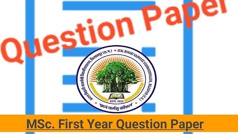 Complex Analysis Question Paper Solved (MSc. Pvt 1st) Atal bihari Vajpayee University Chhattisgarh