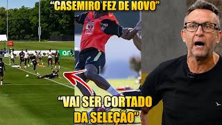 "ISSO É UM ANIMAL" VAI SER CORTADO, CARRINHO VIOLENTO NO WESLEY NO TREINO DA SELEÇÃO BRASILEIRA