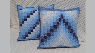 Decorative pillowcase in the style of bargello, 2 options