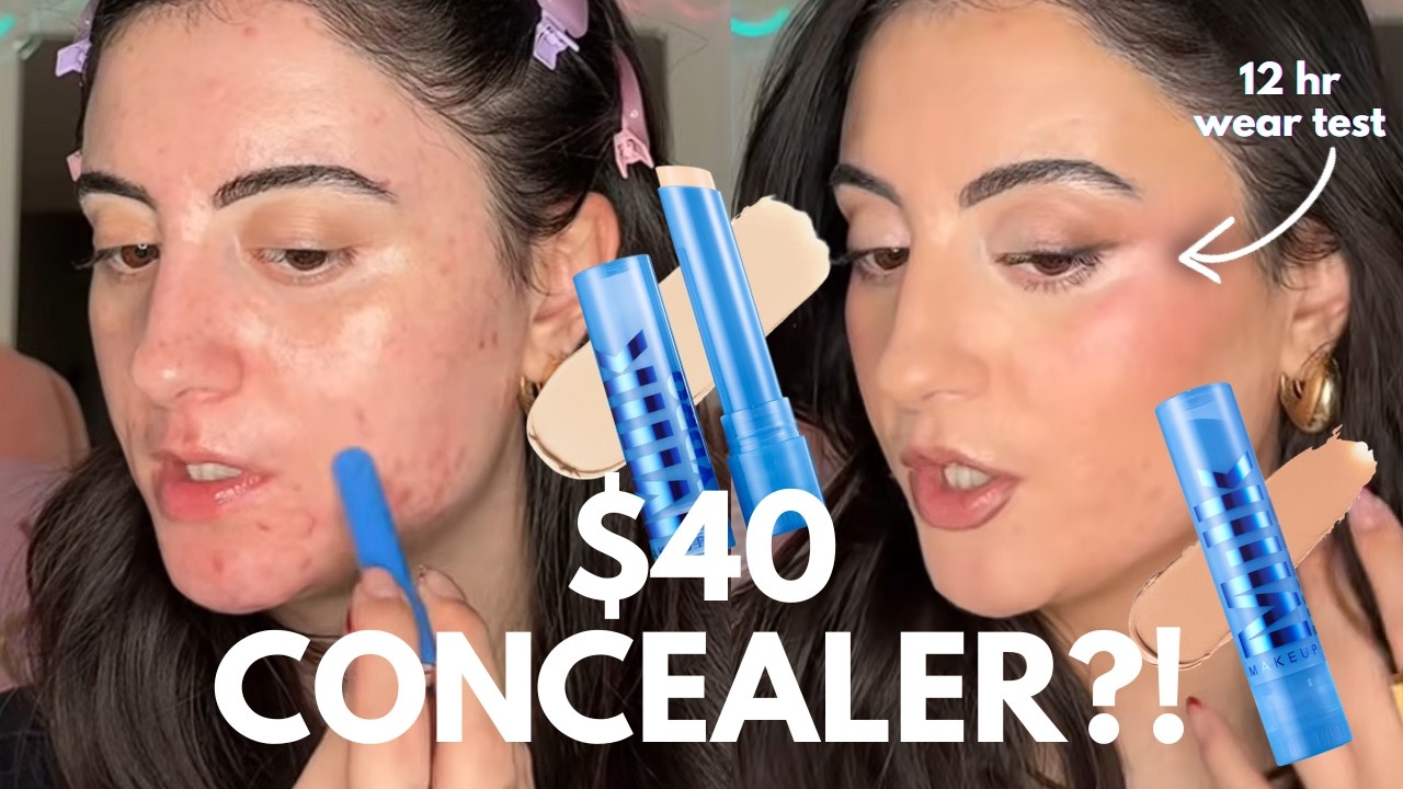 Консилер Milk HydroGrip STICK: тест на стойкость в течение 12 часов на проблемной/неровной коже.