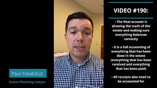 Estate Administration: The Final Account!