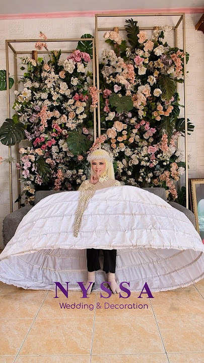 Tutorial duduk pengantin pakai petticoat / petikut / kurungan ayam