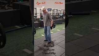 Barbell Suitcase Deadlifts For Unconventional Strength #fitover50 #agingwell