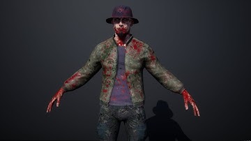 Zombie Male Modular for Unreal Marketplace UE4 unreal engine 4