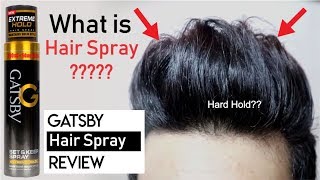 What is Hair Spray | GATSBY Hair Spray Review | Hard Hold??? - YouTube
