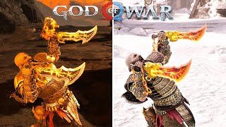 God Of War Vs God Of War Ragnarok - Blades Of Chaos Attacks