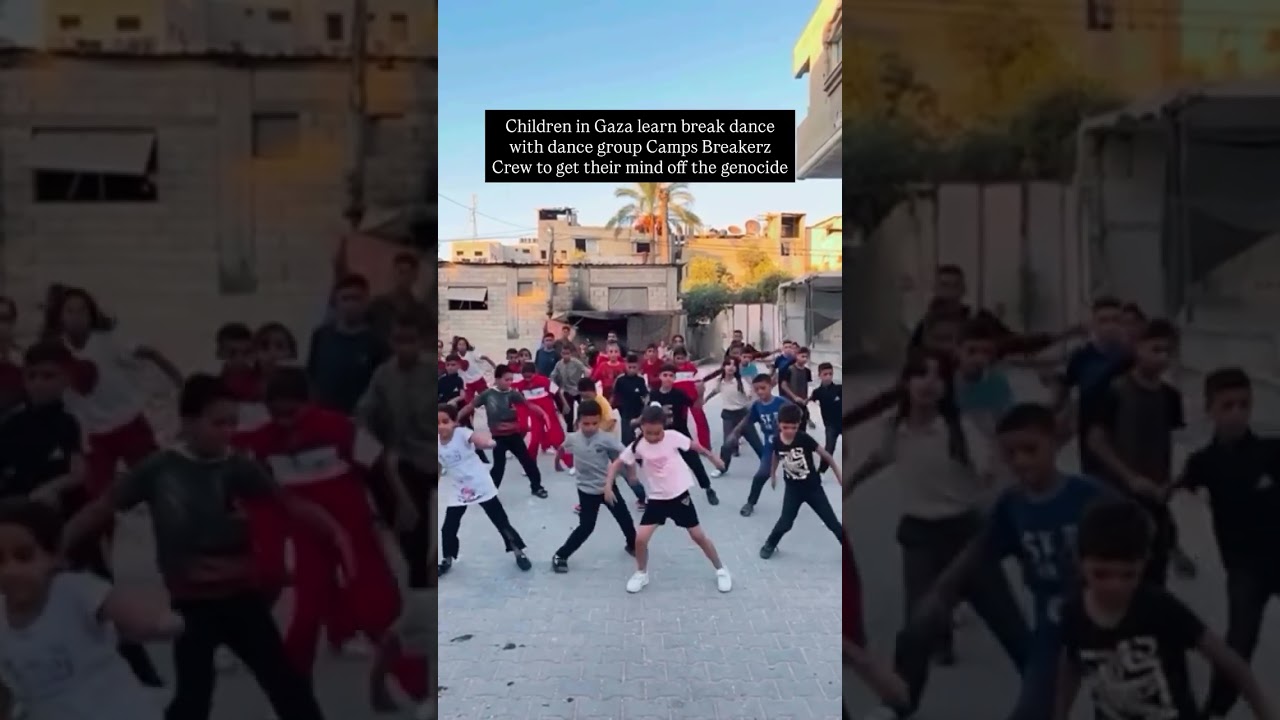 Children in Gaza resist with break dance. Free Palestine 