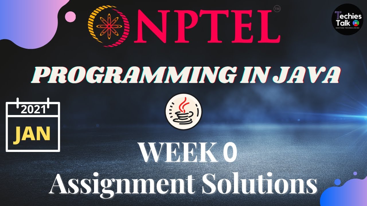 nptel java week 0 assignment answers