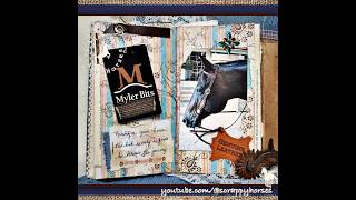 Tags, Leftovers, & a Pic in Krazy Kats Saddle Bag Journal @scrappyhorses