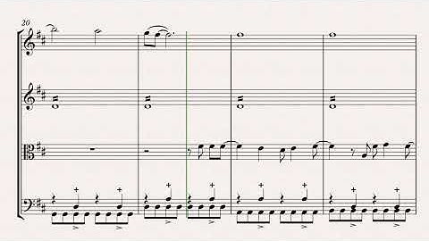 With Or With Out You String Quartet Sheet Music Cover U2