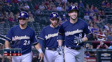 MIL@ARI: Braun belts a three-run homer to left-center