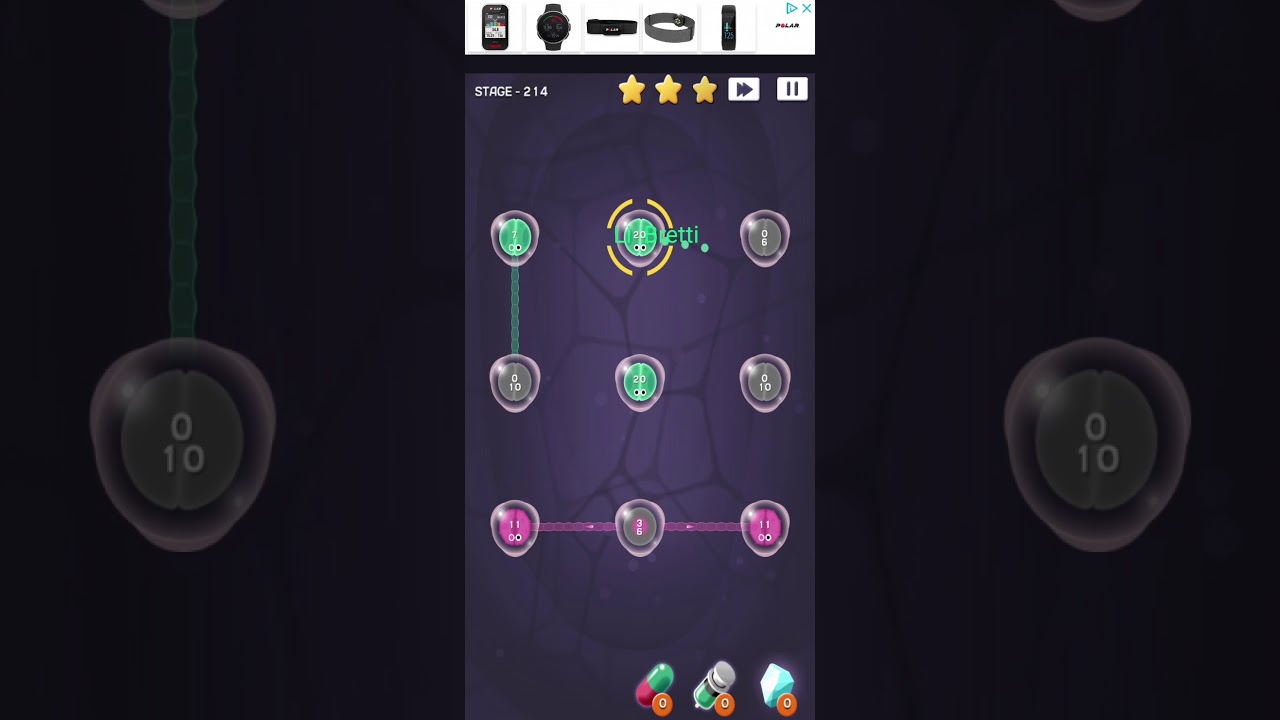 Cell Expansion Wars Stage 214 Walkthrough Krieg der Zellen ⭐⭐⭐